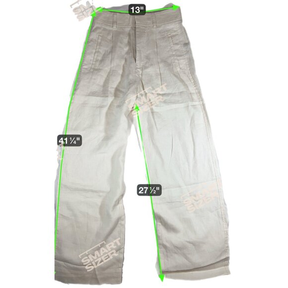 Everlane Womens Linen Way High Drape Pant in Ivory Size 0 Natural Color Coastal - Picture 3 of 7